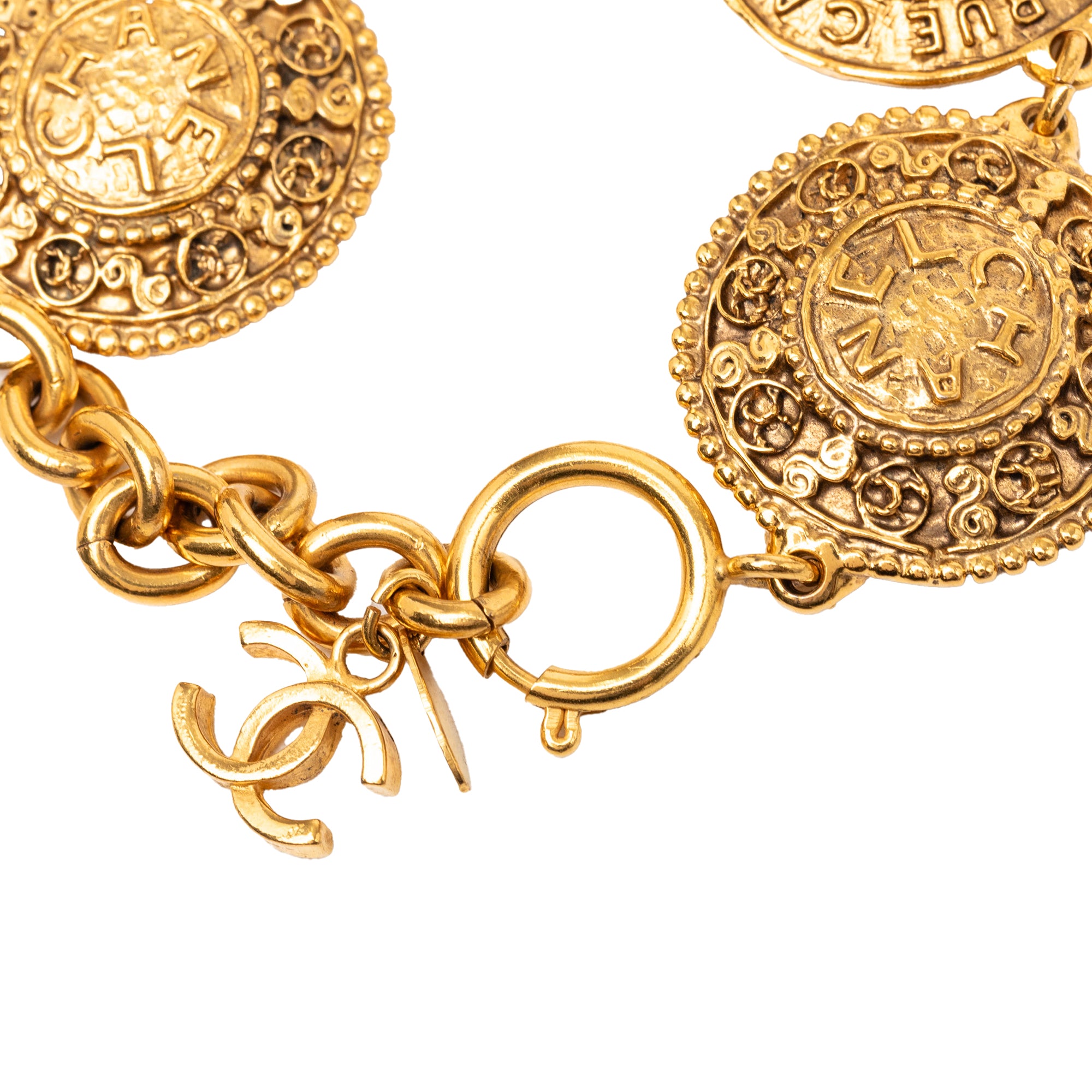 CC Gold Plated Medallion Link Bracelet - Image 5