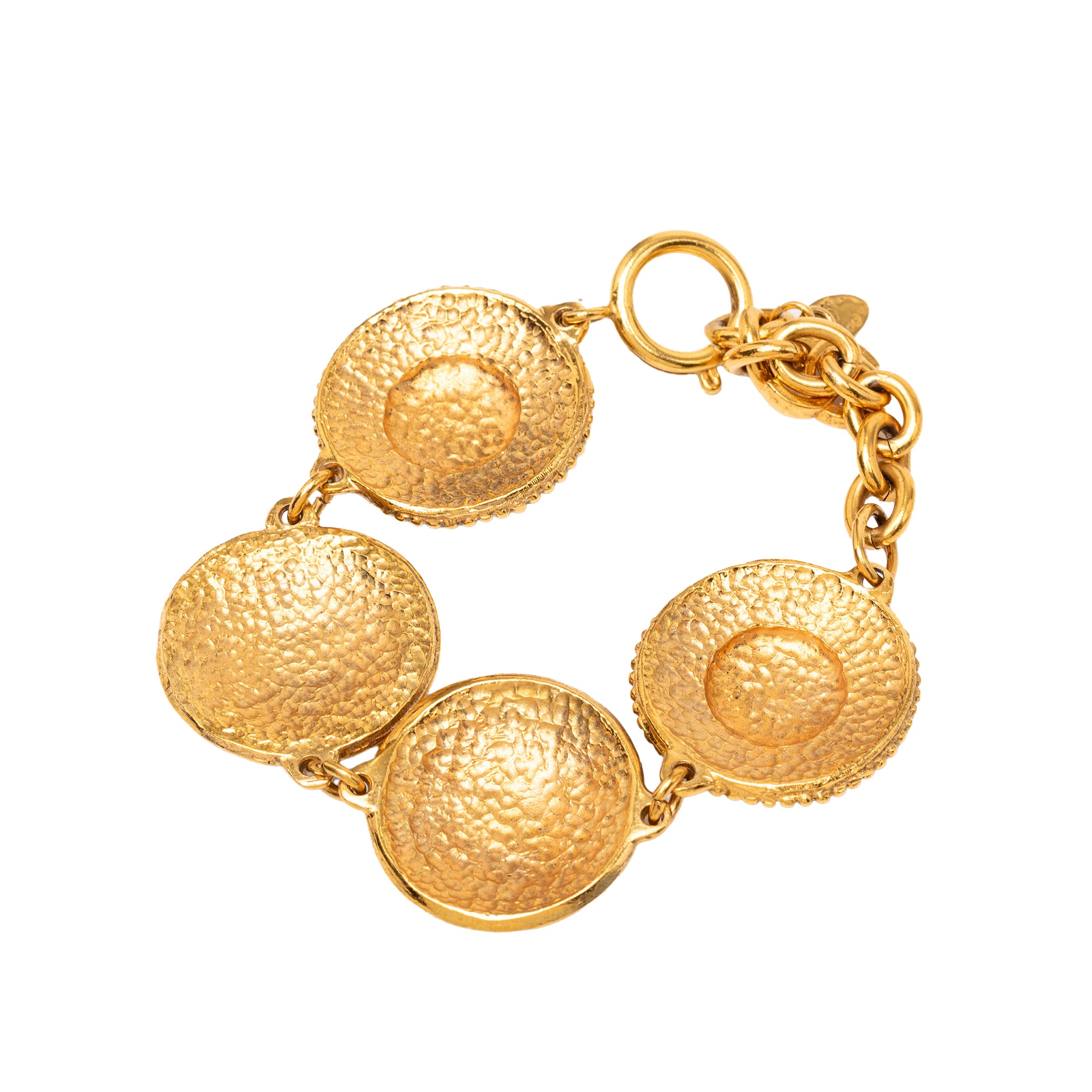 CC Gold Plated Medallion Link Bracelet - Image 6