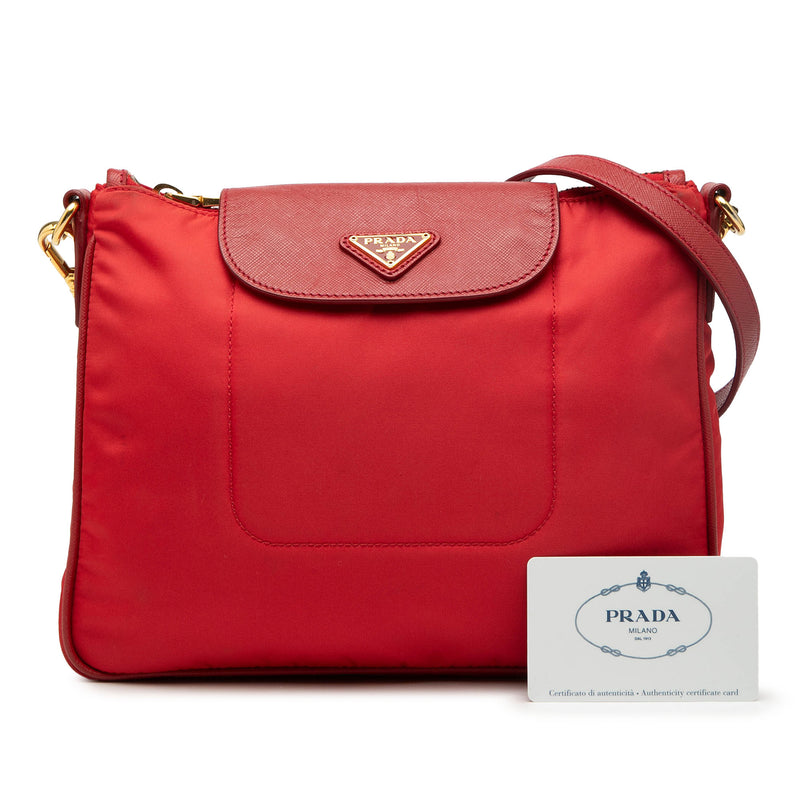 Saffiano Trimmed Tessuto Crossbody - Image 7