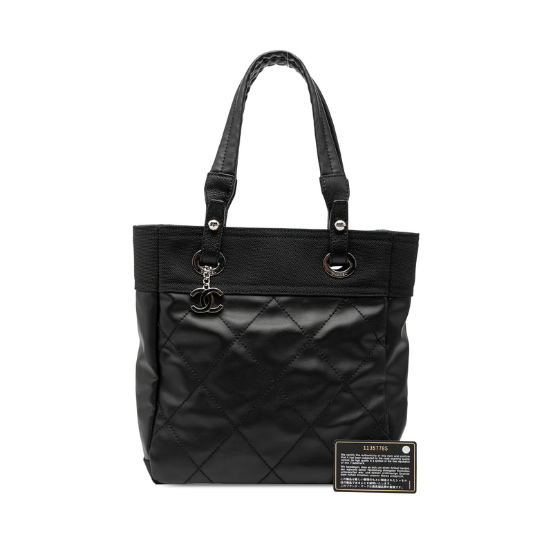 Small Quilted Coated Canvas Paris Biarritz Tote - Image 8