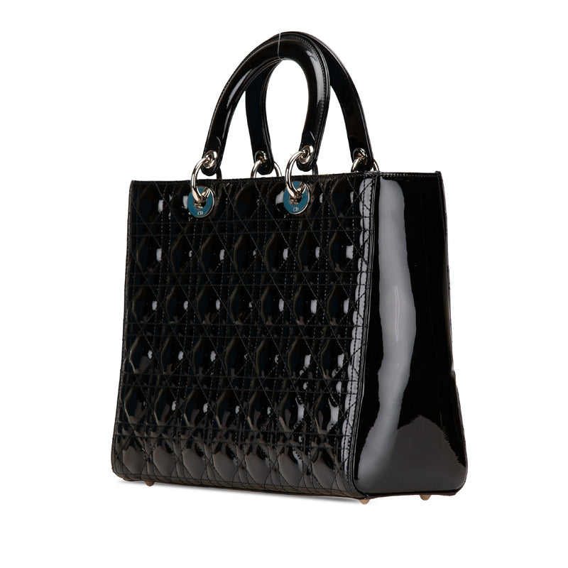 Large Patent Cannage Lady Dior - Image 2