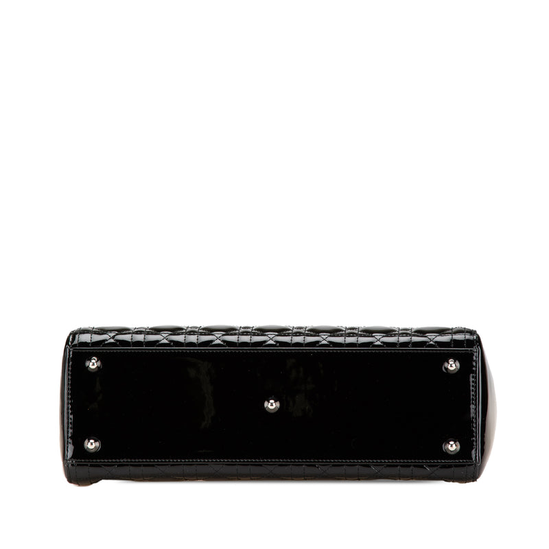 Large Patent Cannage Lady Dior - Image 3