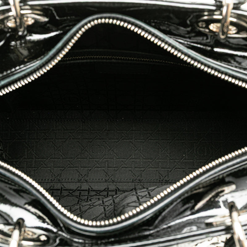 Large Patent Cannage Lady Dior - Image 4