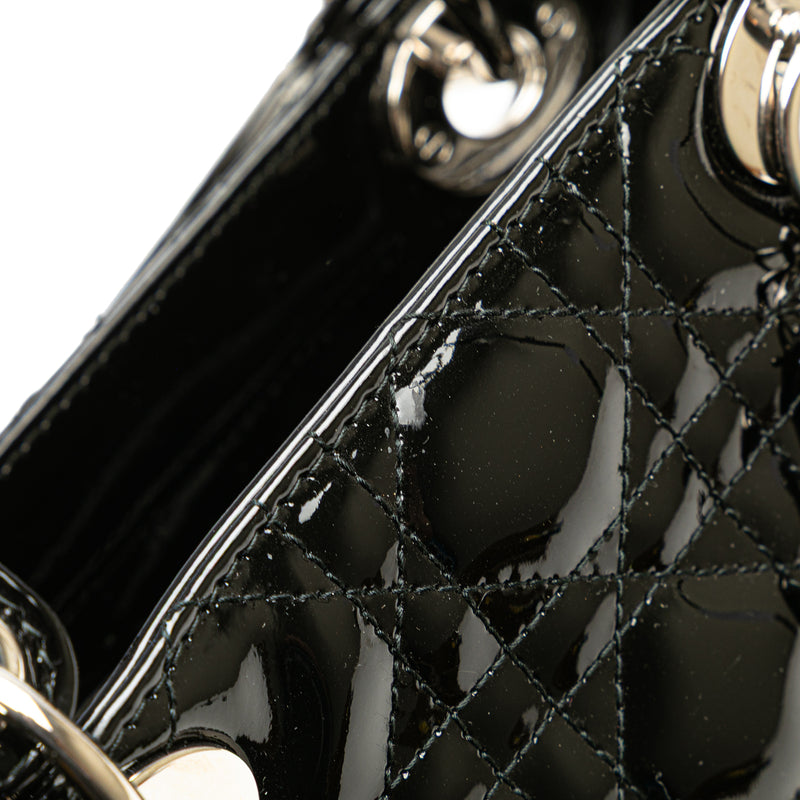 Large Patent Cannage Lady Dior - Image 9