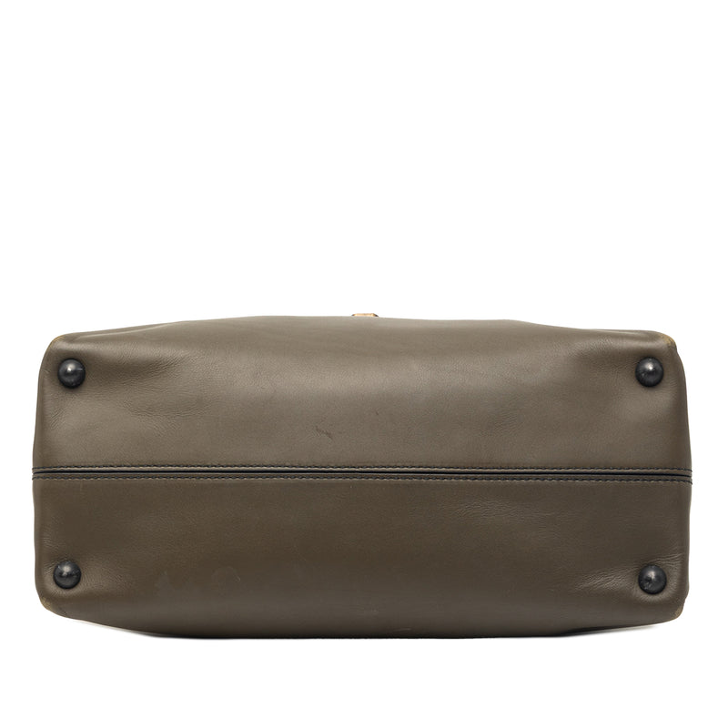 Medium Intrecciato Trimmed Nappa Piazza Satchel - Image 3