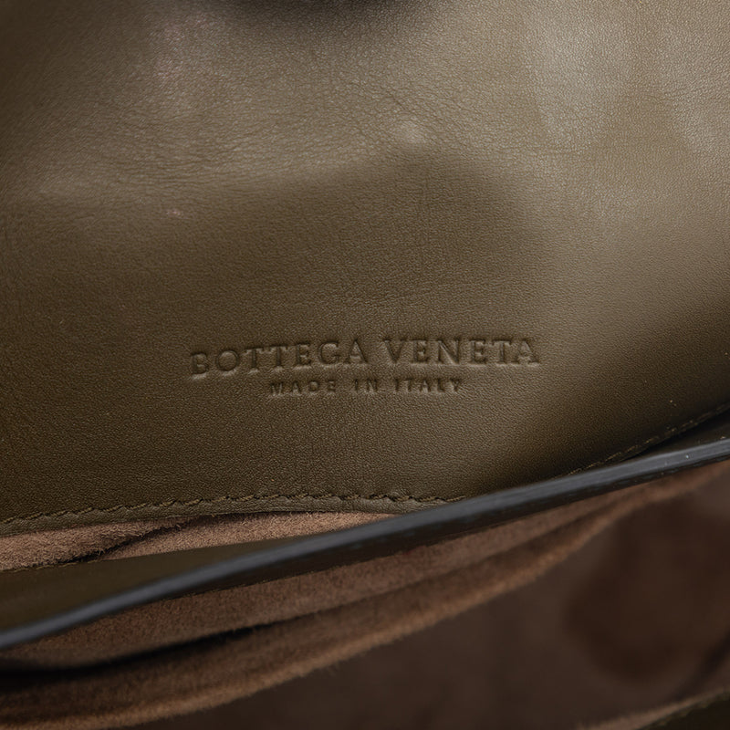 Medium Intrecciato Trimmed Nappa Piazza Satchel - Image 5