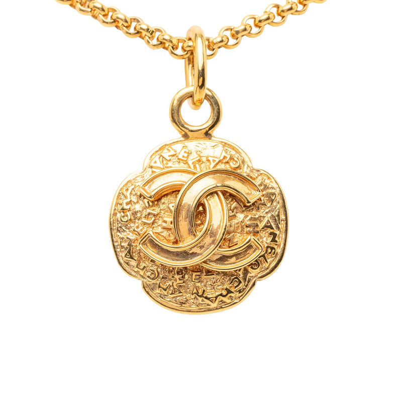 CC Gold Plated Medallion Pendant Necklace - Image 2