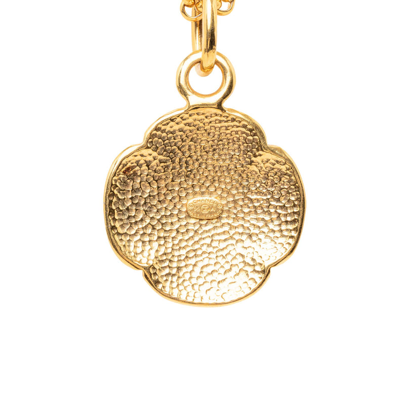 CC Gold Plated Medallion Pendant Necklace - Image 3