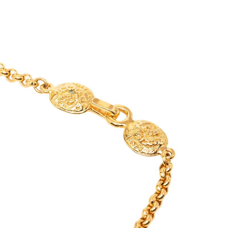 CC Gold Plated Medallion Pendant Necklace - Image 4