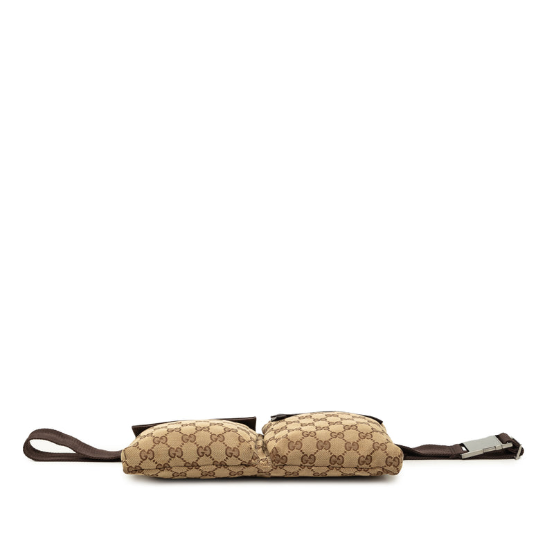 GG Canvas Double Pocket Belt Bag - Image 3