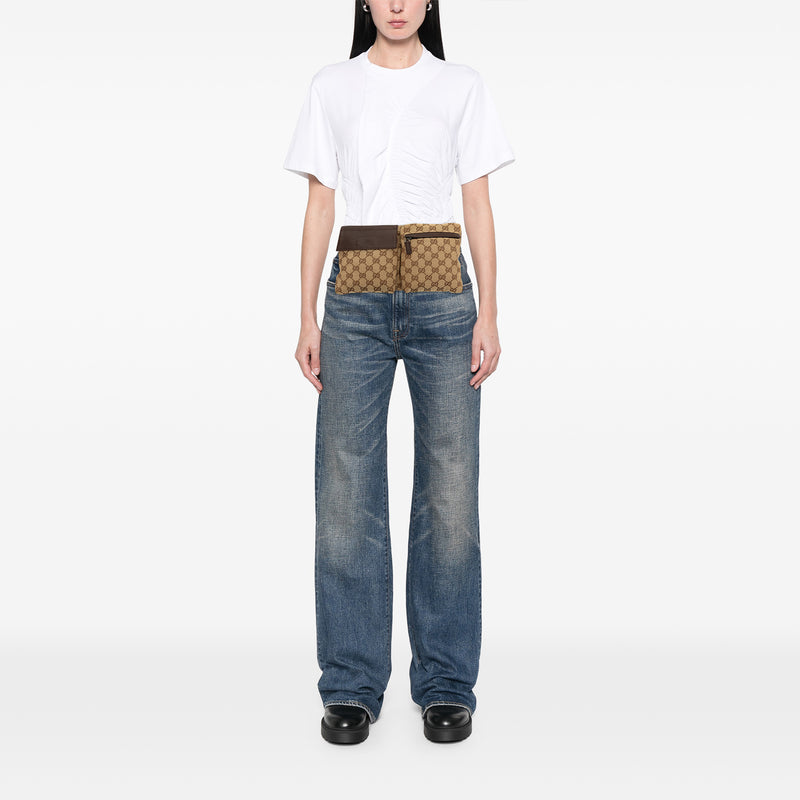 GG Canvas Double Pocket Belt Bag - Image 6