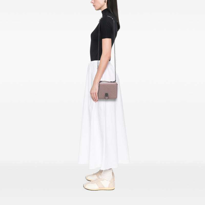Small Nappa Intrecciato Runway Shoulder Bag - Image 7
