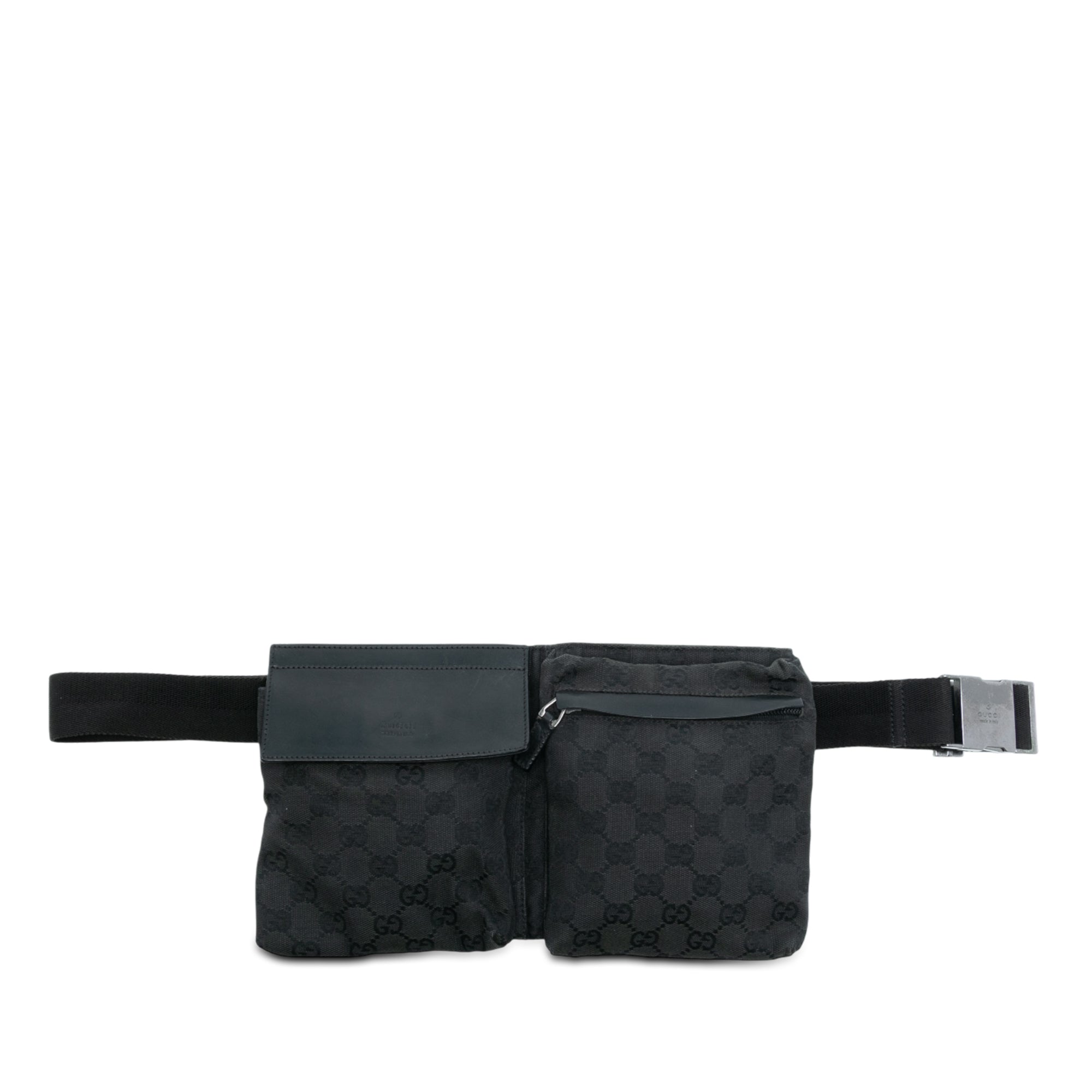 GG Canvas Double Pocket Belt Bag - Image 1