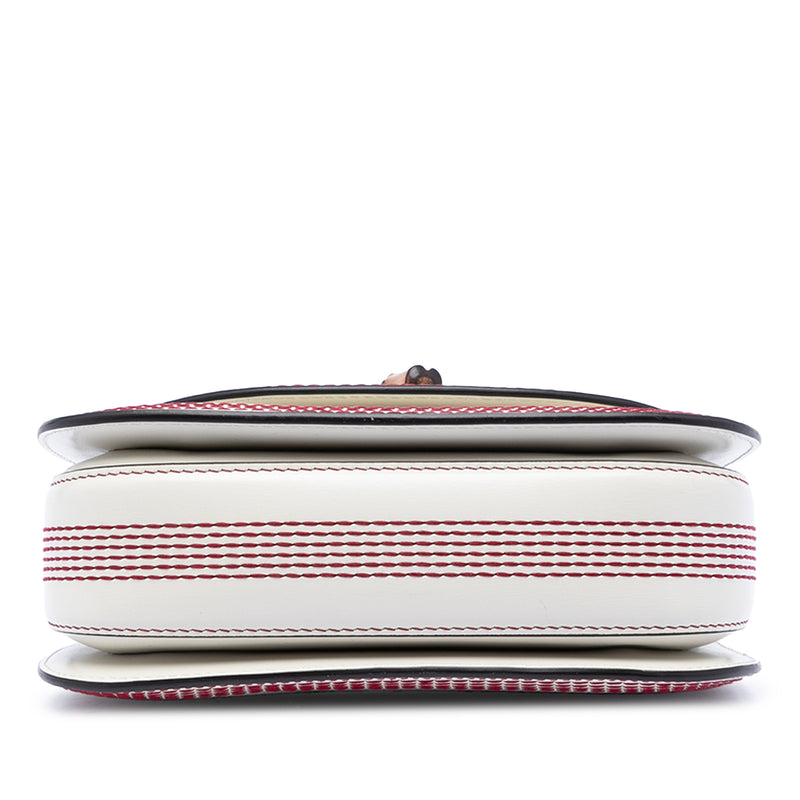 Small Calfskin Stitched Bamboo 1947 Top Handle Bag - Image 3