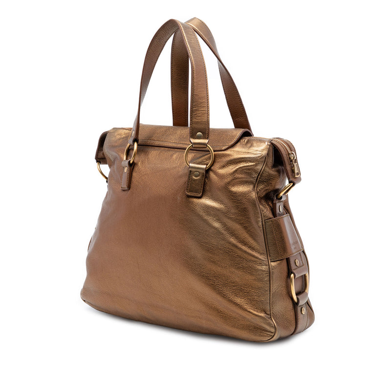 Metallic Calfskin Muse Satchel - Image 2