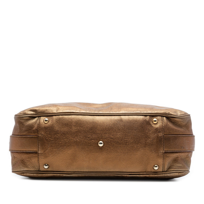 Metallic Calfskin Muse Satchel - Image 3