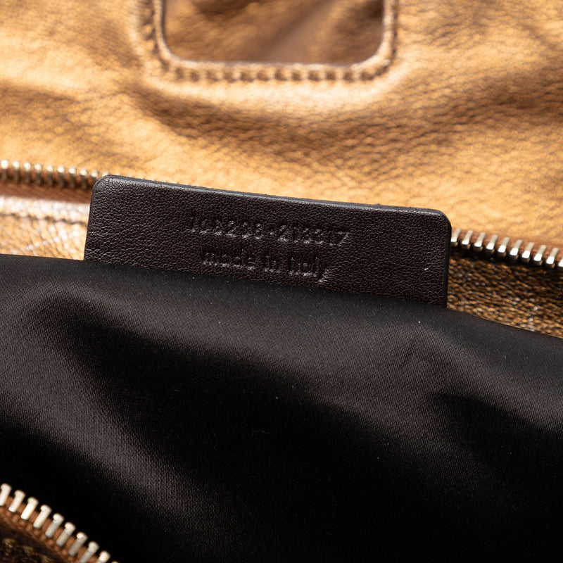 Metallic Calfskin Muse Satchel - Image 6