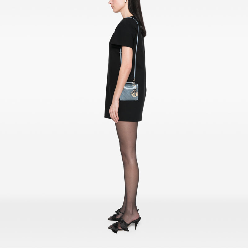 Micro Lambskin Cannage Lady Dior - Image 7