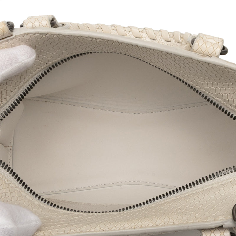 Mini Python Embossed Calfskin Neo Classic City Satchel - Image 4