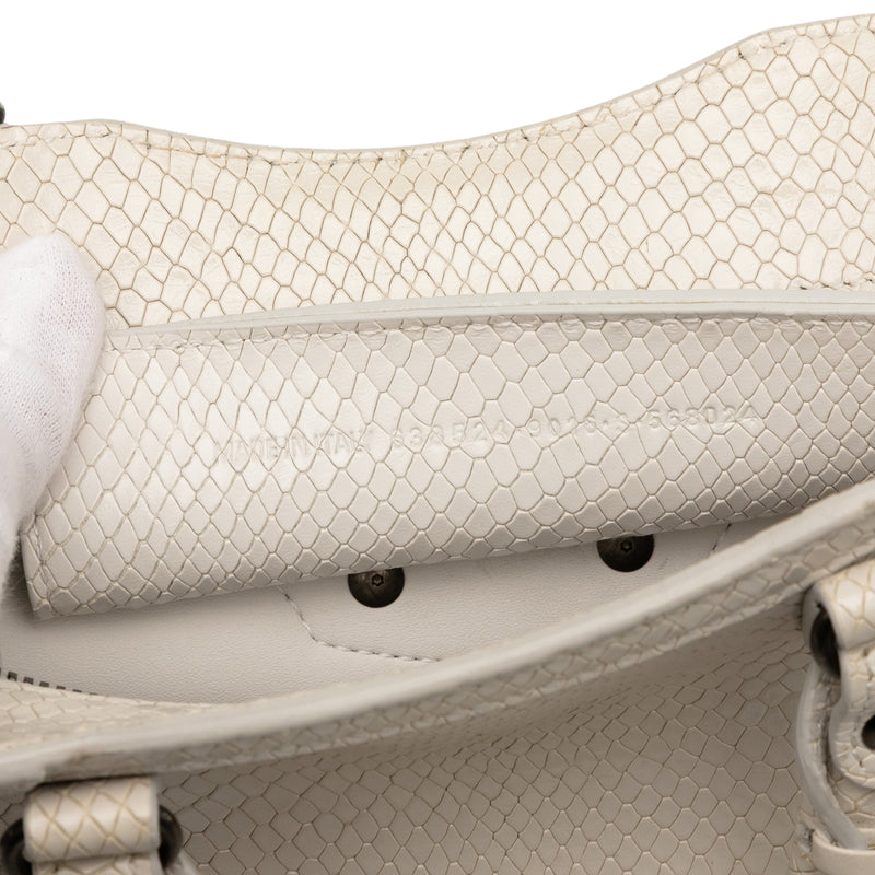 Mini Python Embossed Calfskin Neo Classic City Satchel - Image 6