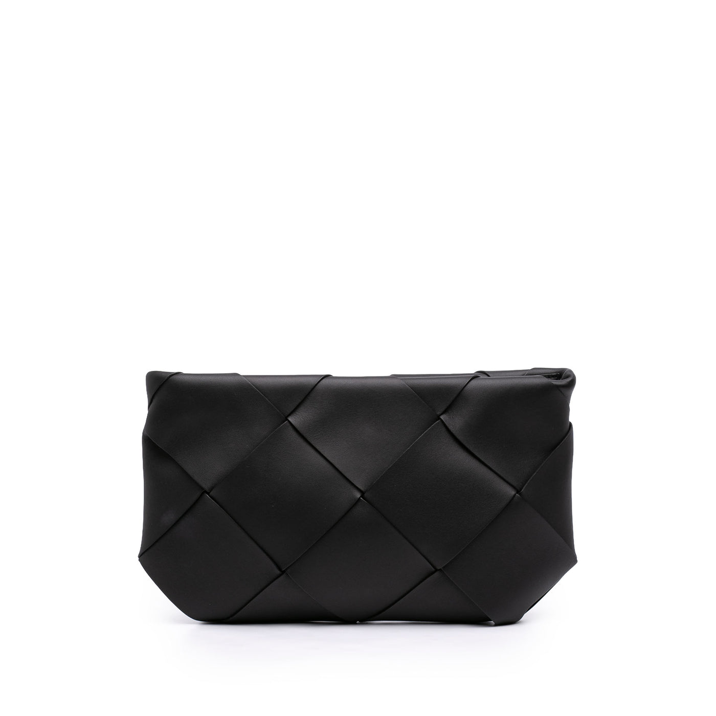 Maxi Intrecciato Leather Clutch - Image 1