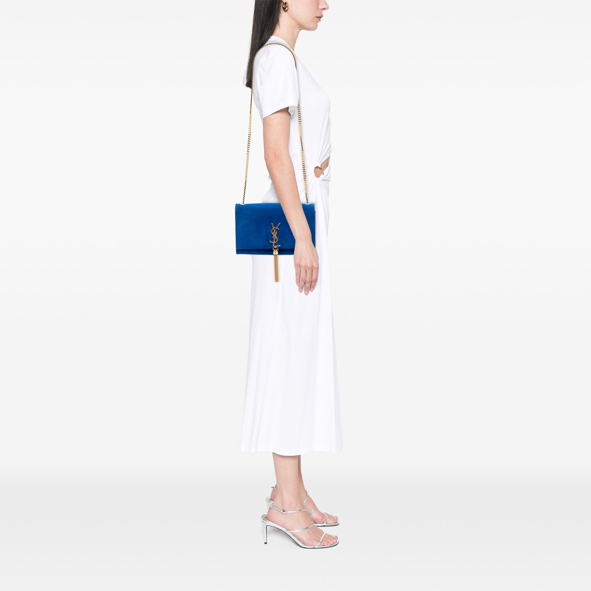 Medium Suede Monogram Kate Tassel Crossbody - Image 6