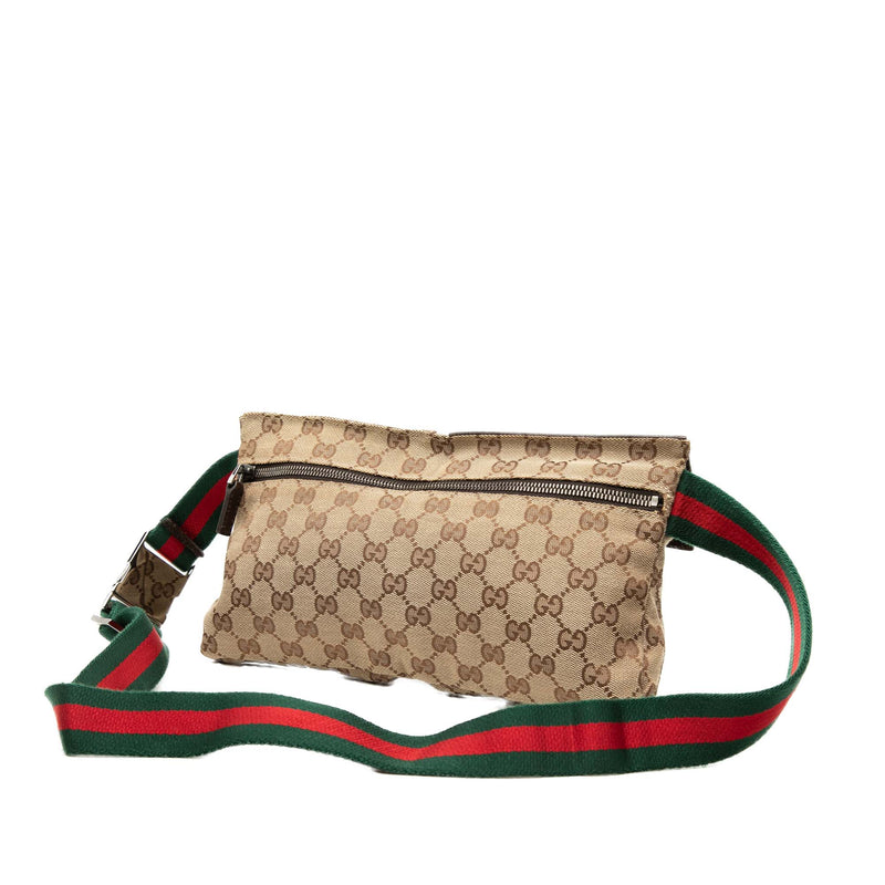 GG Canvas Web Double Pocket Belt Bag - Image 2