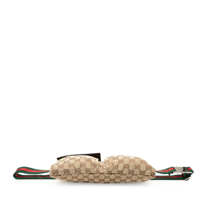 GG Canvas Web Double Pocket Belt Bag - Image 3