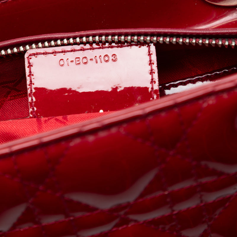 Medium Patent Cannage Lady Dior - Image 6
