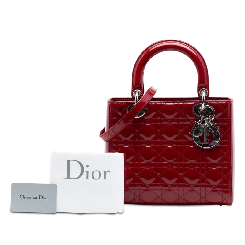 Medium Patent Cannage Lady Dior - Image 8