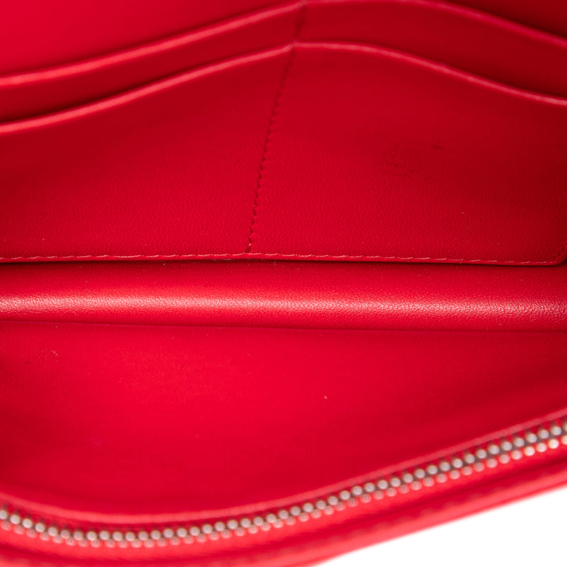 Grained Calfskin Diorama Wallet on Chain - Image 4