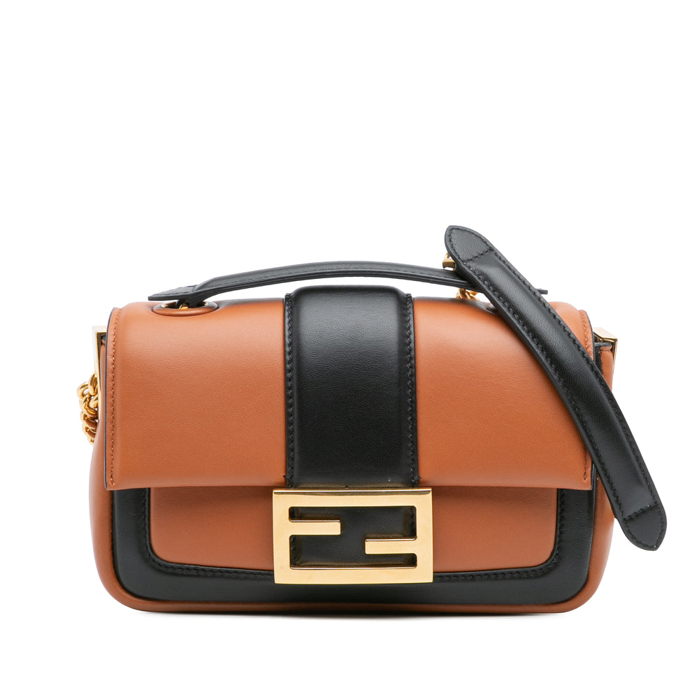 Mini Bicolor Nappa Apolo Chain Baguette Shoulder Bag · HEWI