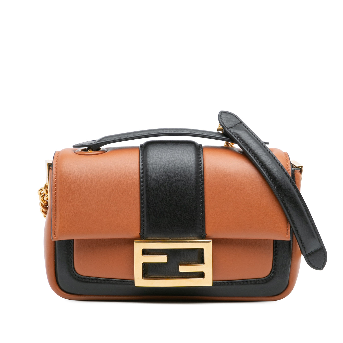 Mini Bicolor Nappa Apolo Chain Baguette Shoulder Bag - Image 1