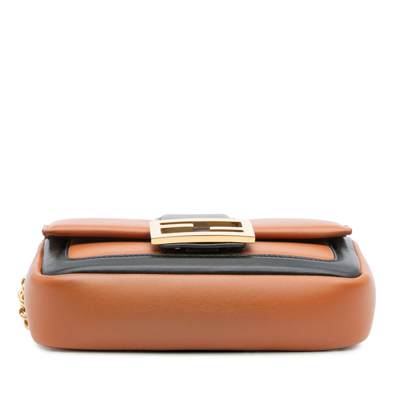 Mini Bicolor Nappa Apolo Chain Baguette Shoulder Bag - Image 3