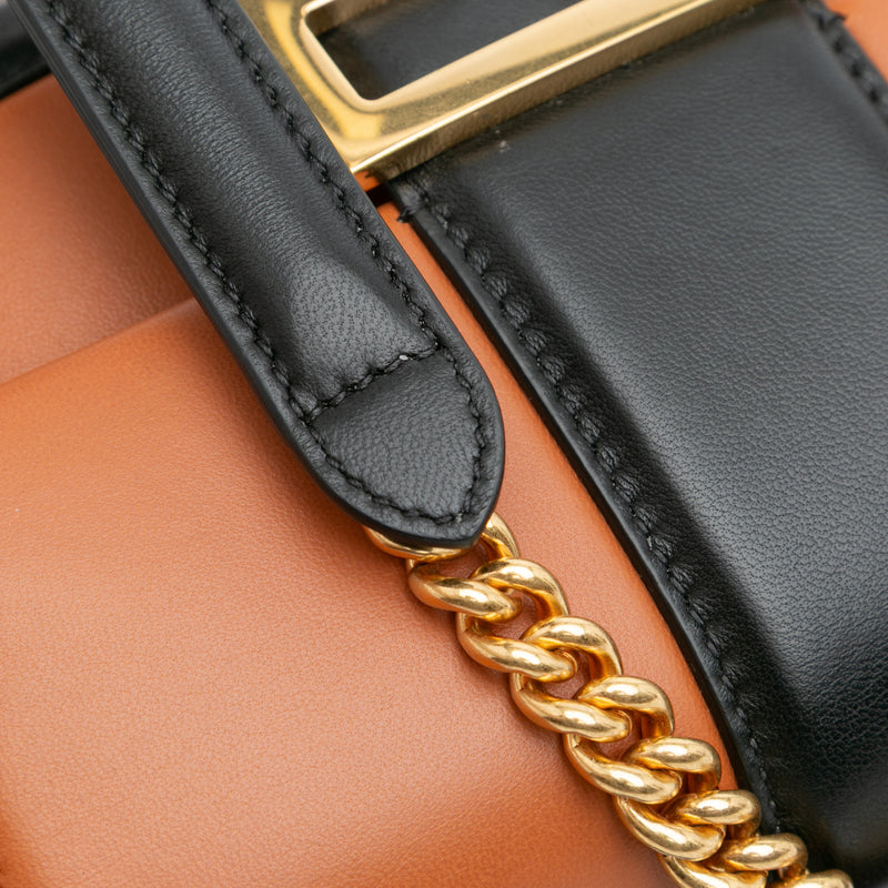 Mini Bicolor Nappa Apolo Chain Baguette Shoulder Bag - Image 9