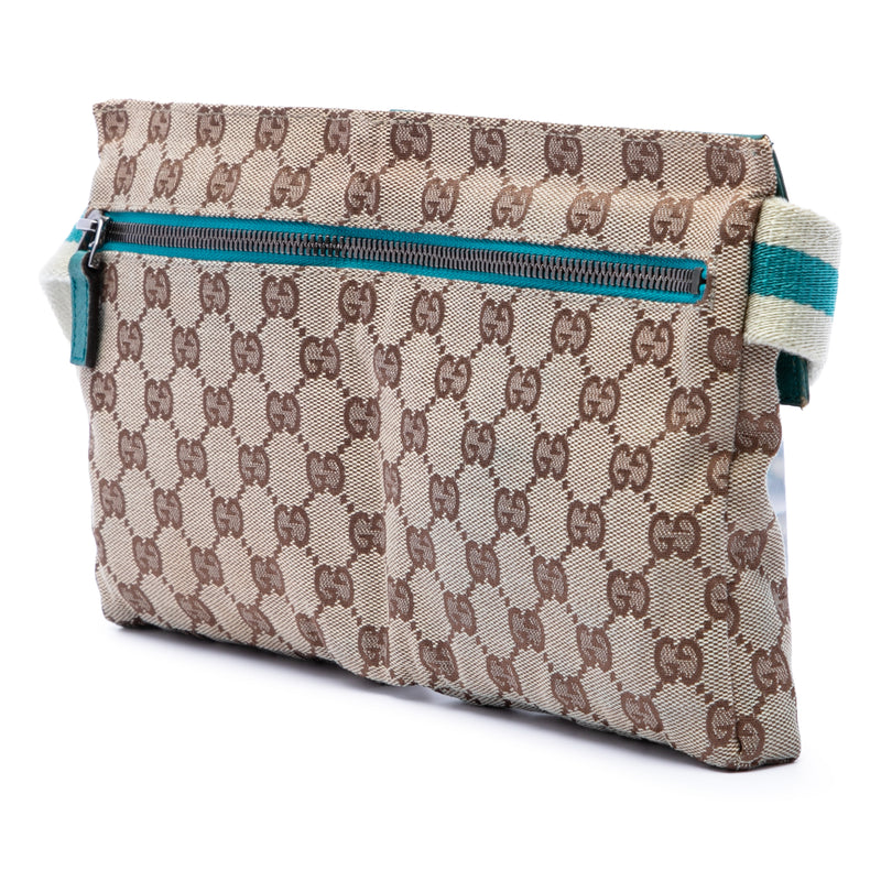 GG Canvas Web Double Pocket Belt Bag - Image 2