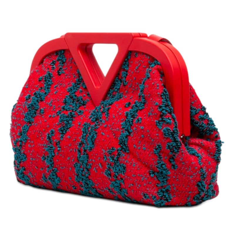 Medium Boucle Tweed The Point Triangle Satchel - Image 2