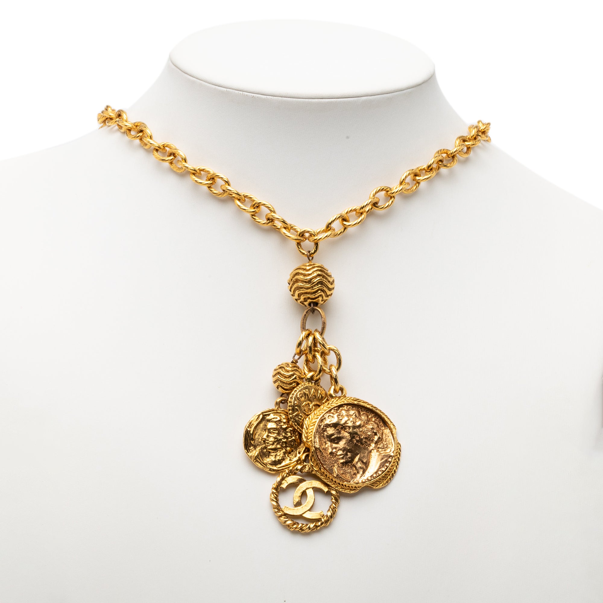 CC Gold Plated Medallion Coin Charm Pendant Necklace - Image 6