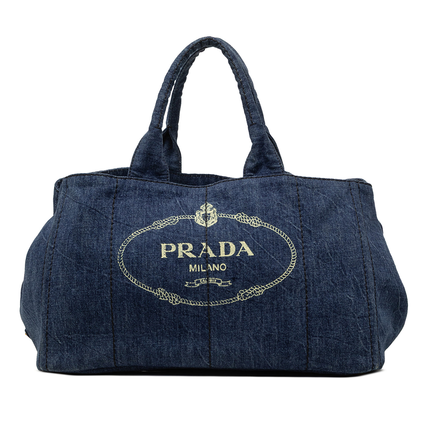 Large Denim Canapa Logo Satchel - Image 1