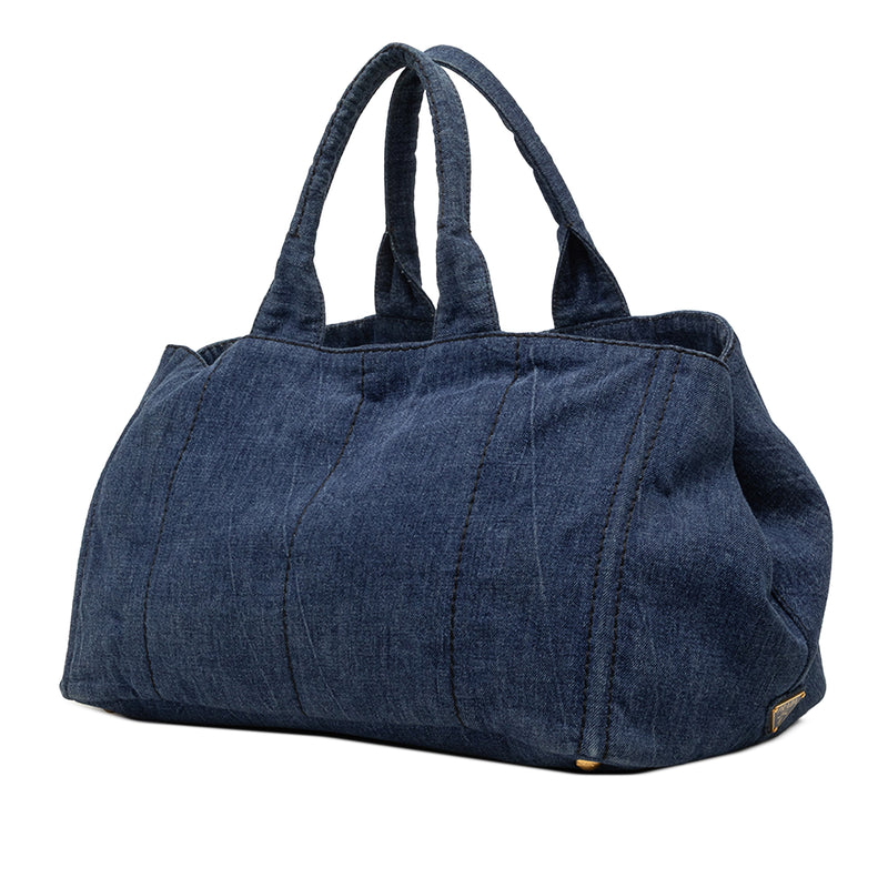 Large Denim Canapa Logo Satchel - Image 2