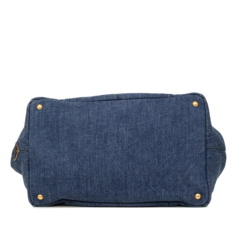 Large Denim Canapa Logo Satchel - Image 3
