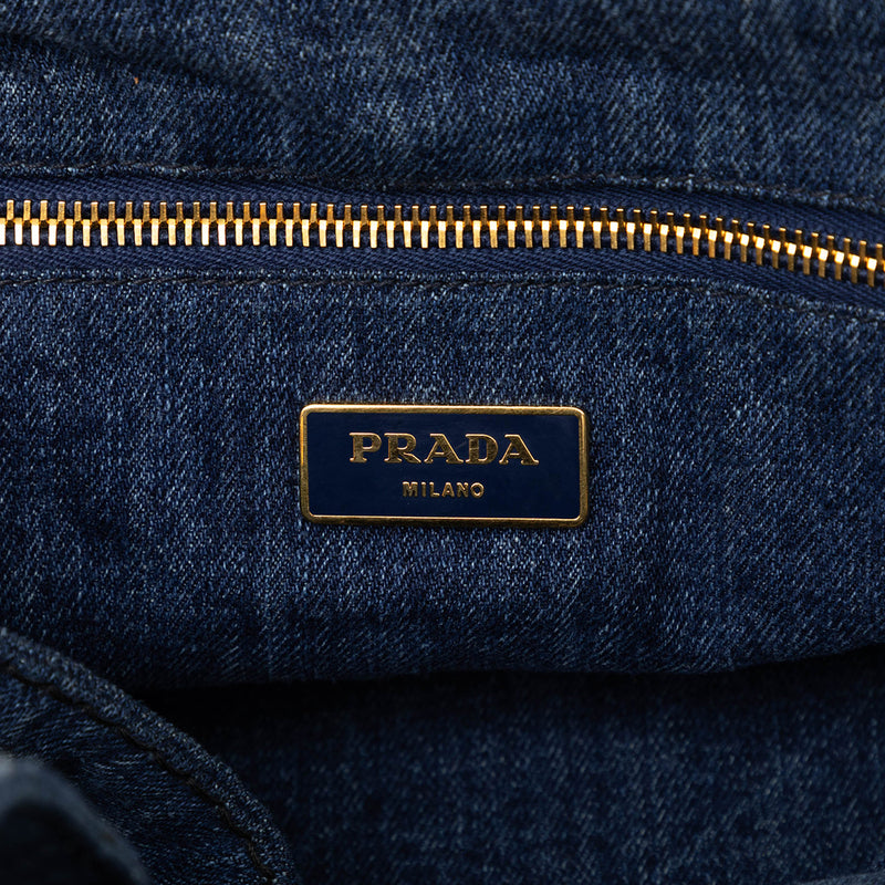 Large Denim Canapa Logo Satchel - Image 5