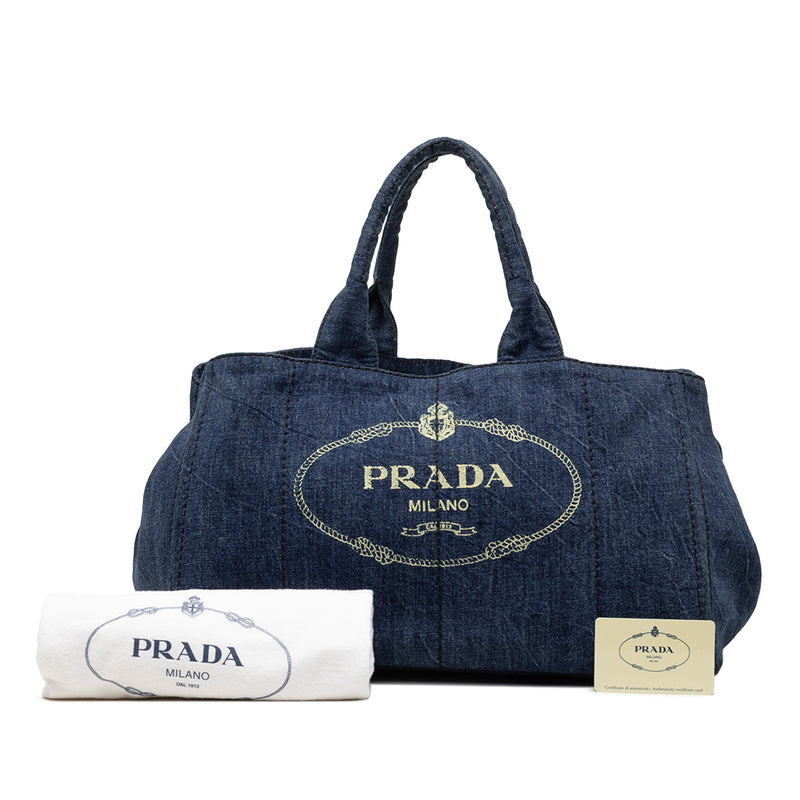 Large Denim Canapa Logo Satchel - Image 7