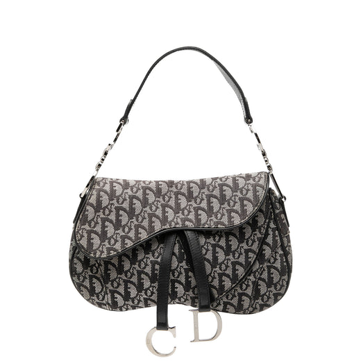 Diorissimo Canvas Double Saddle Bag - Image 1