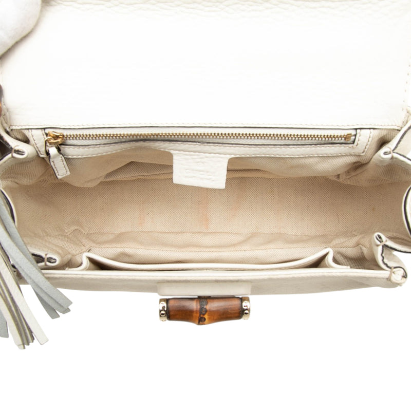 Medium GG Canvas New Bamboo Satchel - Image 4