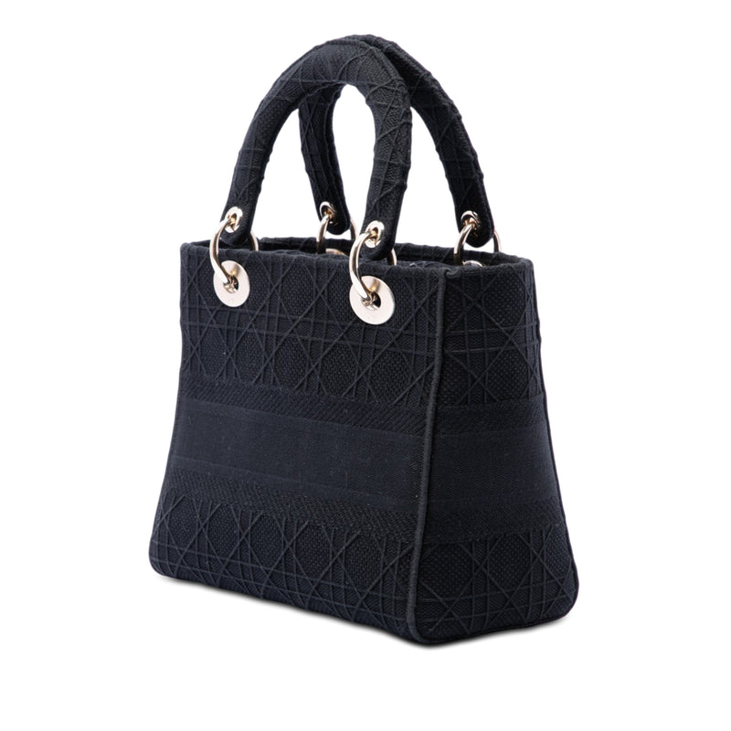 Medium Embroidered Canvas Cannage Lady D Lite - Image 2