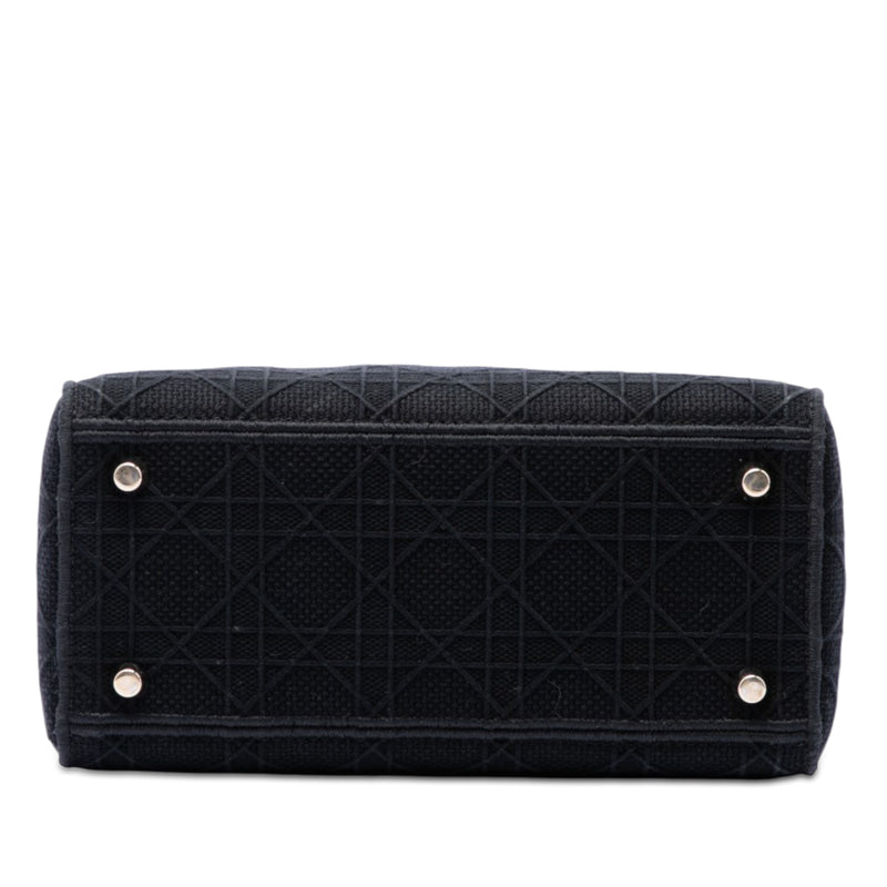 Medium Embroidered Canvas Cannage Lady D Lite - Image 3