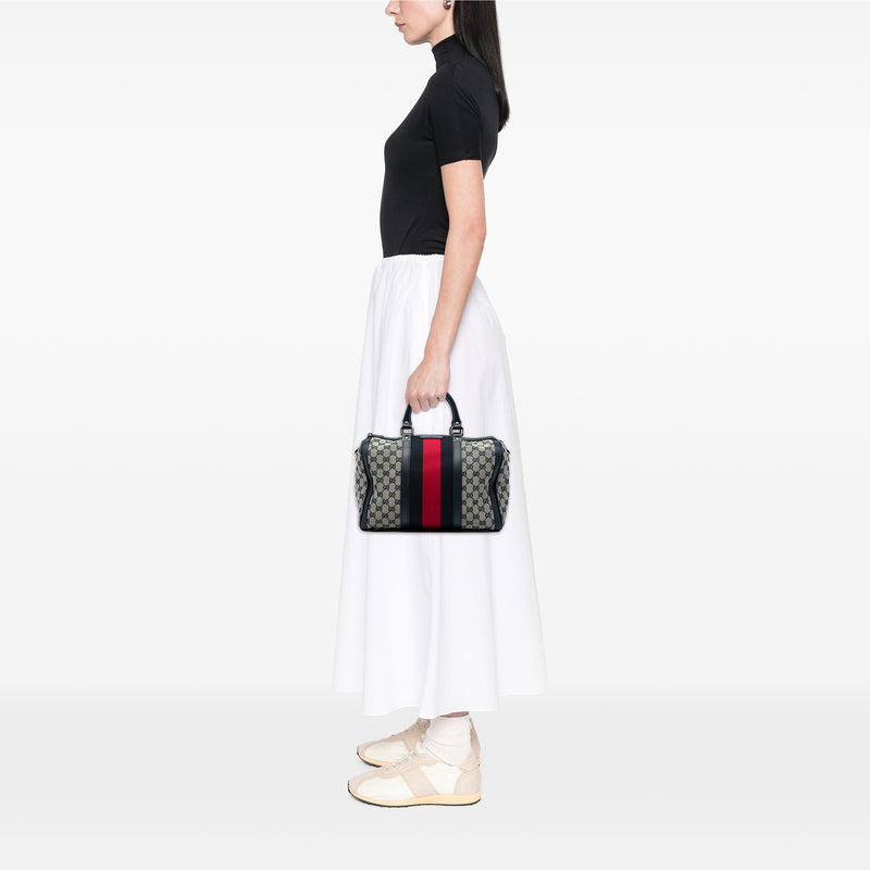 Medium GG Canvas Web Joy Boston Bag - Image 5
