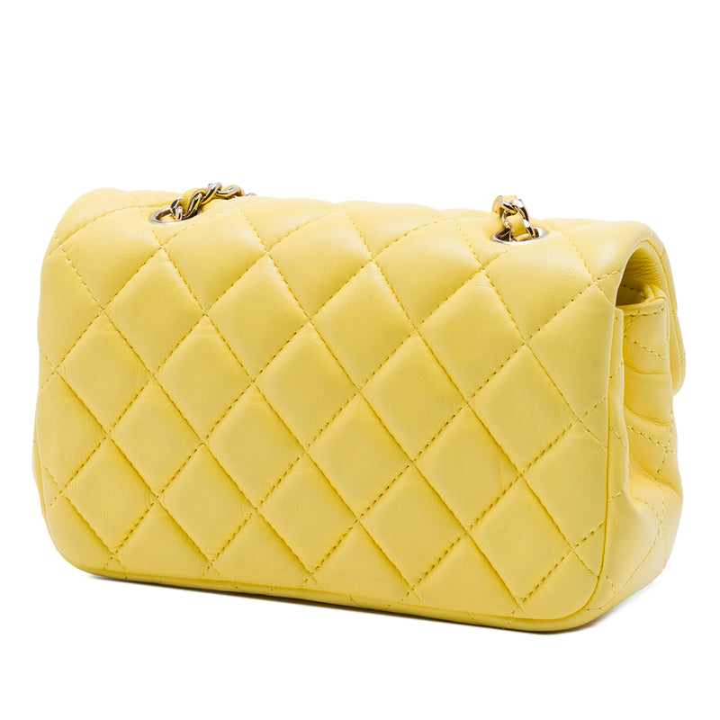 Extra Mini Rectangular Classic Lambskin Single Flap - Image 2