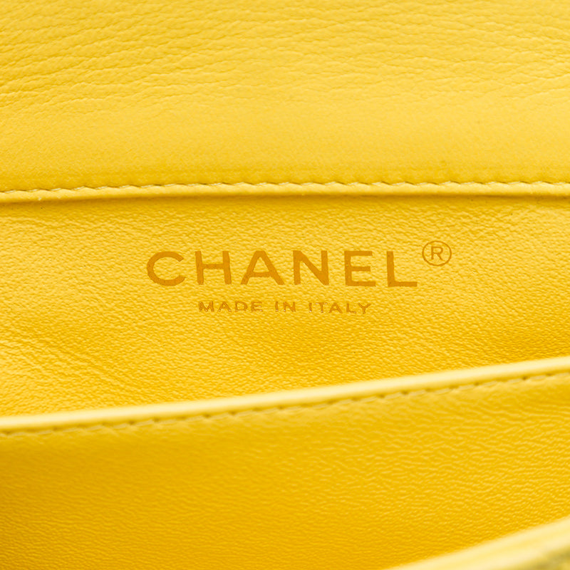 Extra Mini Rectangular Classic Lambskin Single Flap - Image 5